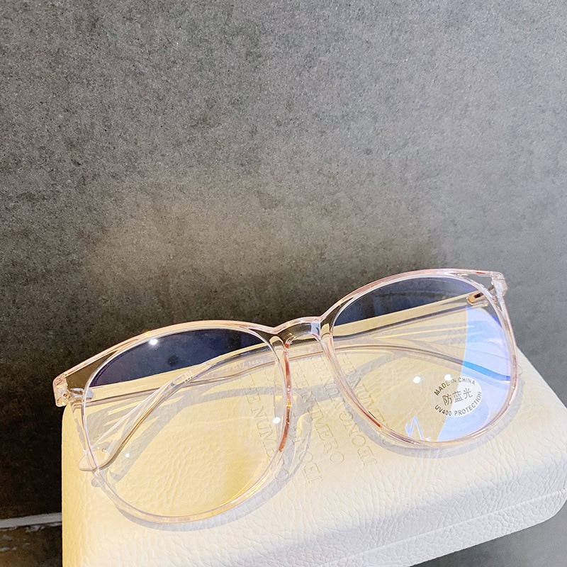 Transparent Anti Blue Light Rounded Glasses