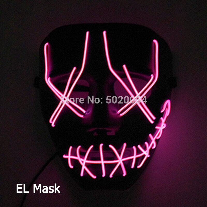 Hot Carnival LED Mask Glowing Halloween Party Mask Rave Mask Carnival Party Costume DJ Party Light Up Masks Anime Cosplay Props