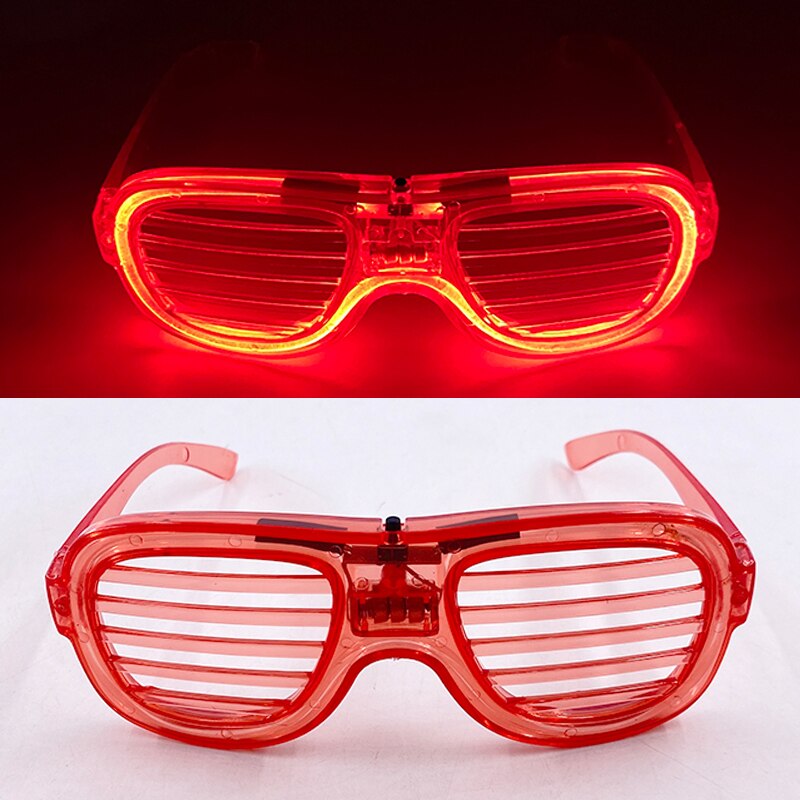 1PC Glow in the Dark LED Glasses Party Favor Light Up Neon Glowing Glasses for Kids Adults Halloween Party Supplies Photo Props