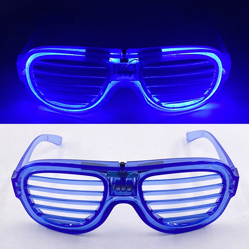 1PC Glow in the Dark LED Glasses Party Favor Light Up Neon Glowing Glasses for Kids Adults Halloween Party Supplies Photo Props