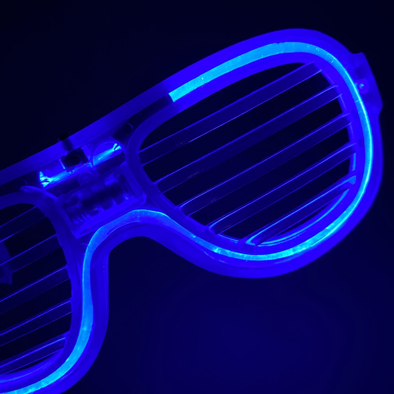 1PC Glow in the Dark LED Glasses Party Favor Light Up Neon Glowing Glasses for Kids Adults Halloween Party Supplies Photo Props