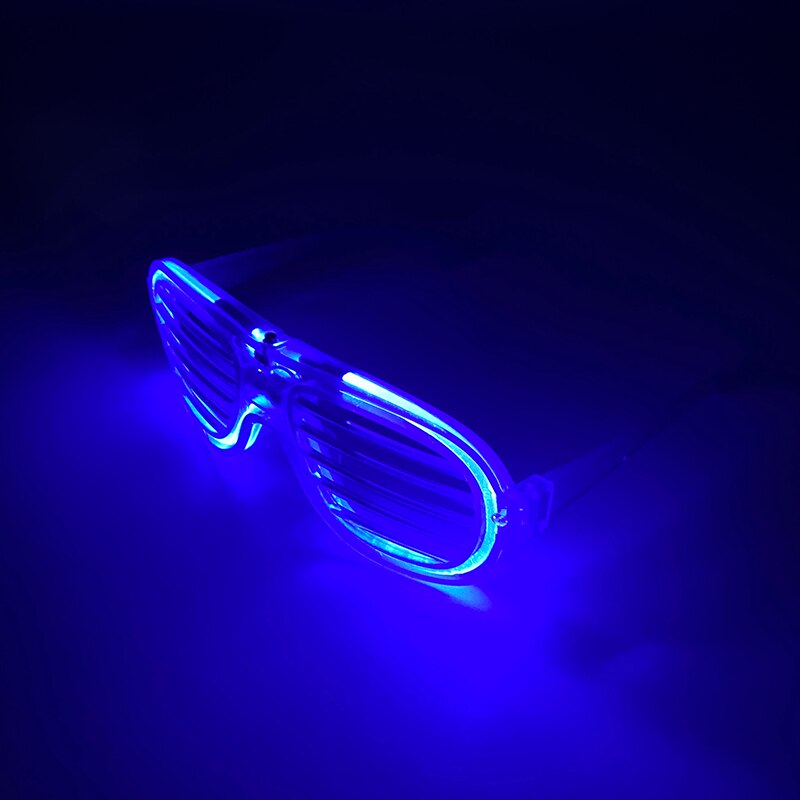 1PC Glow in the Dark LED Glasses Party Favor Light Up Neon Glowing Glasses for Kids Adults Halloween Party Supplies Photo Props