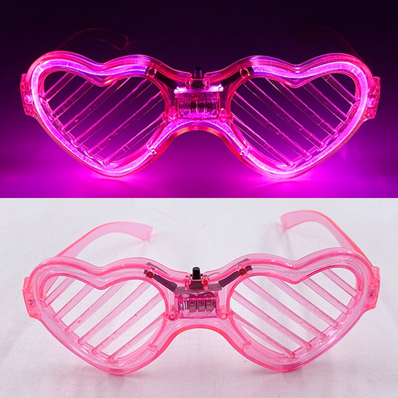 1PC Glow in the Dark LED Glasses Party Favor Light Up Neon Glowing Glasses for Kids Adults Halloween Party Supplies Photo Props