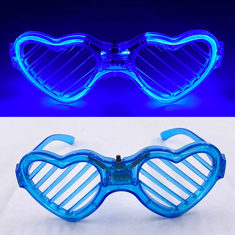 1PC Glow in the Dark LED Glasses Party Favor Light Up Neon Glowing Glasses for Kids Adults Halloween Party Supplies Photo Props