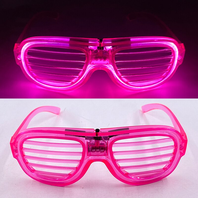 1PC Glow in the Dark LED Glasses Party Favor Light Up Neon Glowing Glasses for Kids Adults Halloween Party Supplies Photo Props