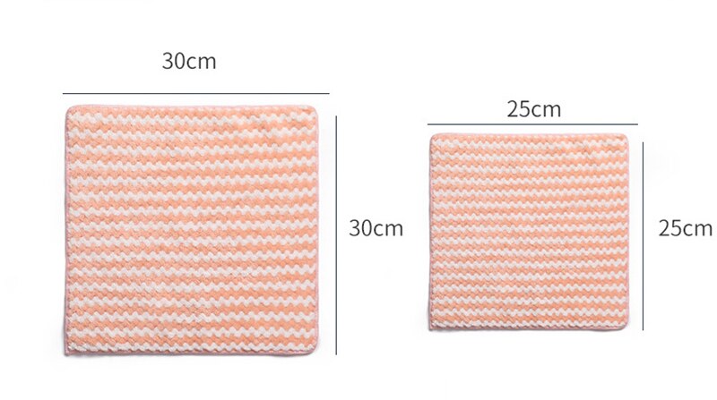 5/10pcs Microfiber Kitchen Dish Cloth Super Absorbent Cleaning Cloth Non-Stick Oil Wipe Rags Household Cleaning Towels Tools