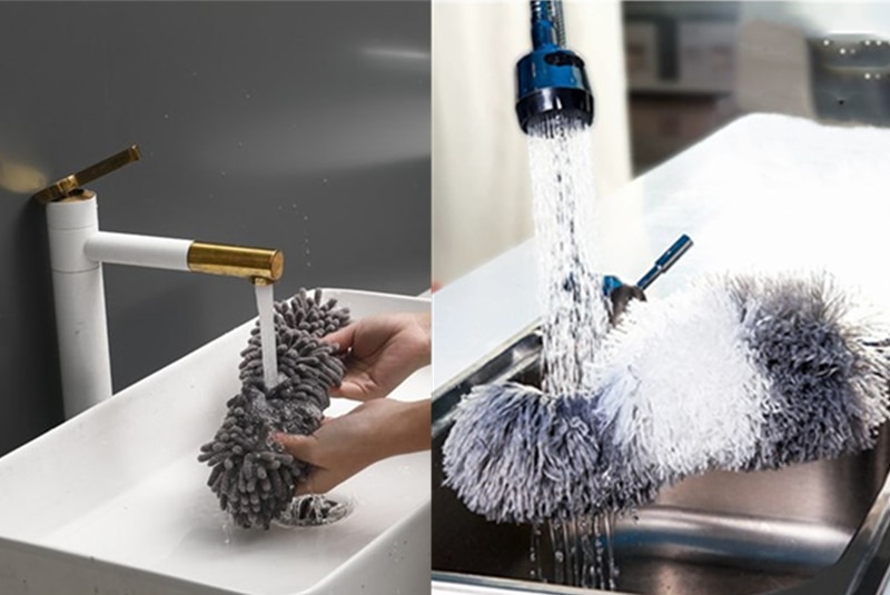 2023 Telescopic Cleaning Duster Brush Extended Long Crevice Spider Web Microfiber Brushes Bendable Household Dust Clean Remover