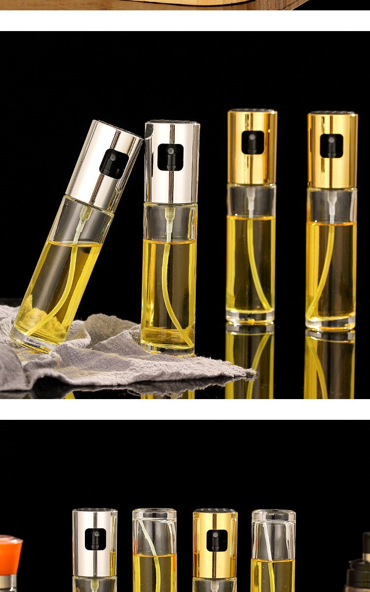 100ML Graduated Oil Spray Bottle ABS Press Type Kitchen Household Air Fryer Olive Oil Spray Divine Appliance Barbecue