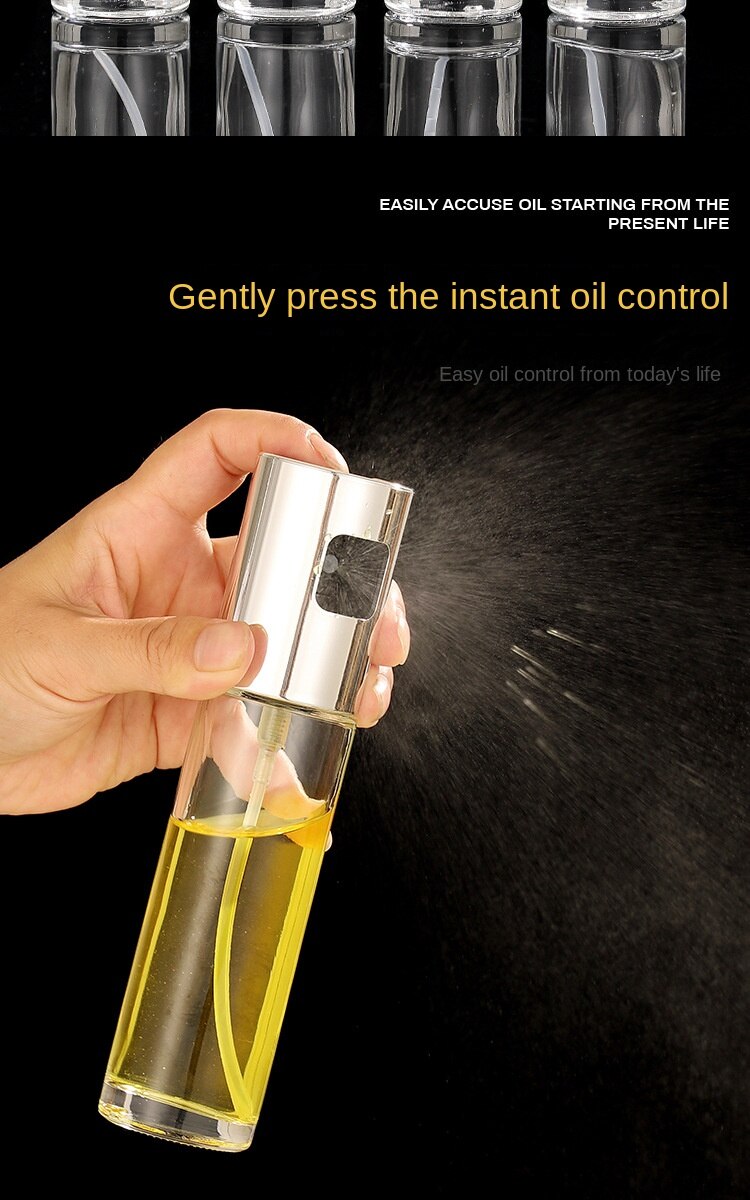 100ML Graduated Oil Spray Bottle ABS Press Type Kitchen Household Air Fryer Olive Oil Spray Divine Appliance Barbecue