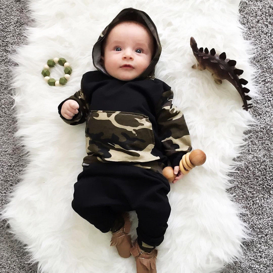 Autumn Winter Pudcoco Baby Boy Clothes Set 0-3 Year Casual Toddler Kids Newborn Hooded Tops Pants 2Pcs Outfits Set