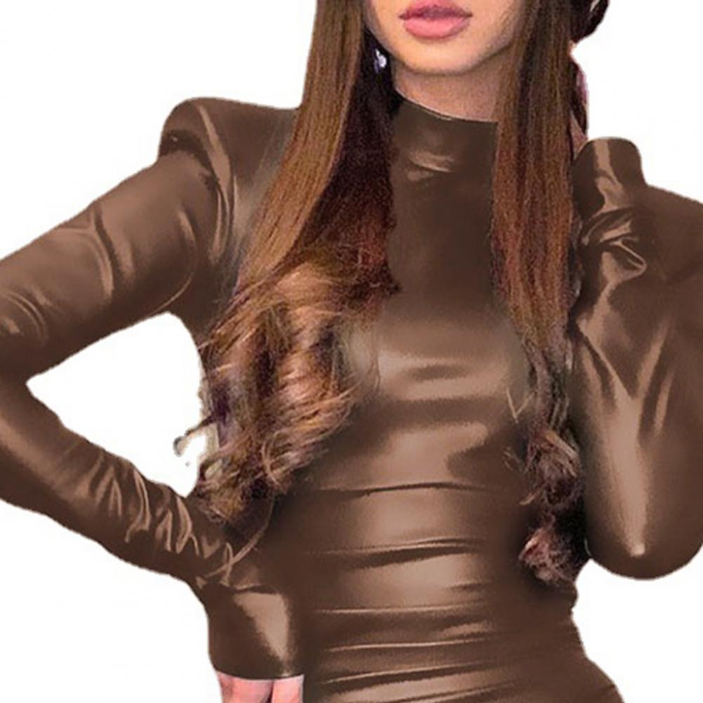 Beautiful Bodycon Dress Ruched Wide Application Lightweight Solid Color Women Sexy Bodycon Dress Female Clothing Streetwear