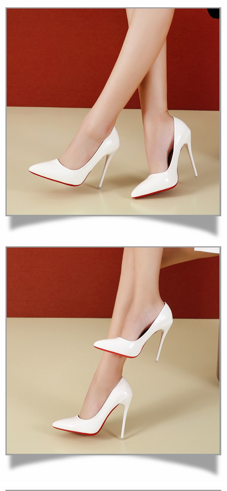 2023 New Red High Heels 35-45 Plus Size Women Shoes 12cm Thin Stiletto Banquet Wedding Shoes Sexy Pointed Toe Ladies Party Shoes