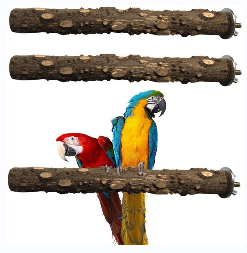 10/15/20cm Birds Accessories Equipment for Parrots Supplies Pet Raw Wood Tree Branch Stand Rack Perches Chew Bite Toys Stick