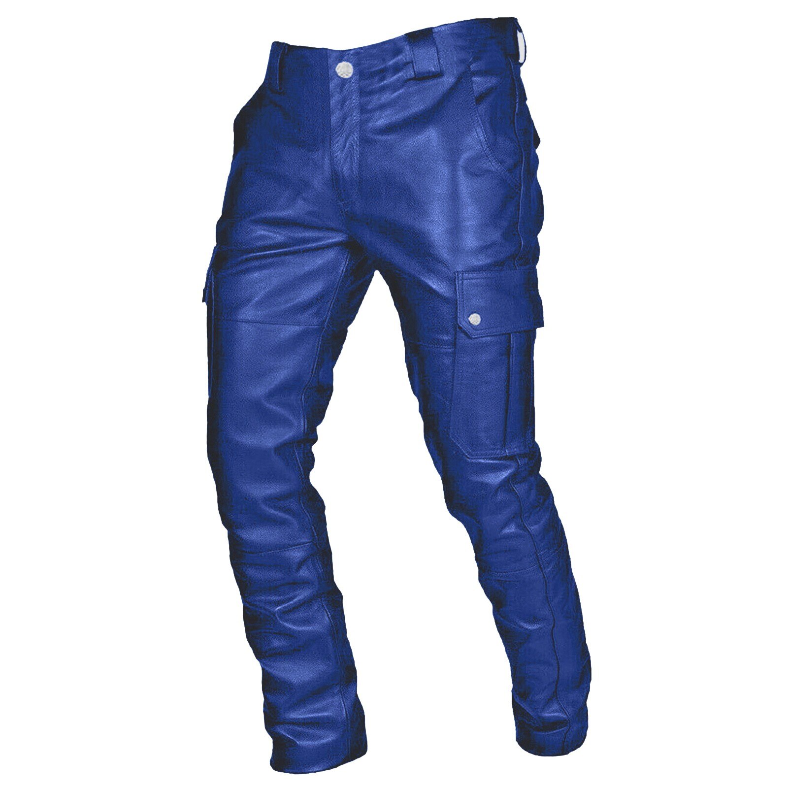 Winter Spring Mens Skinny Biker Leather Pants Fashion Faux Leather Motorcycle Trousers For Male Trouser Stage Club Wear L5