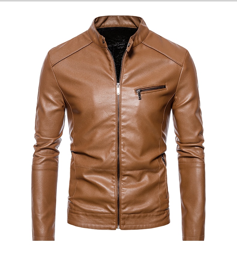 Winter New Men's Leather Coat Fashion Leather Jacket Motorcycle Wear Handsome Spring and Autumn Top Fashion Casual Men Clothing