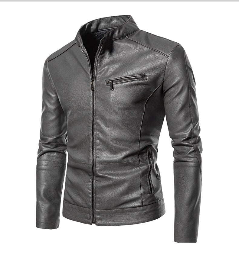 Winter New Men's Leather Coat Fashion Leather Jacket Motorcycle Wear Handsome Spring and Autumn Top Fashion Casual Men Clothing