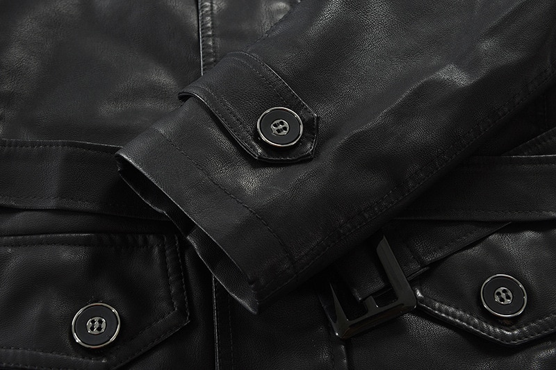 Fleece Faux Leather Jacket