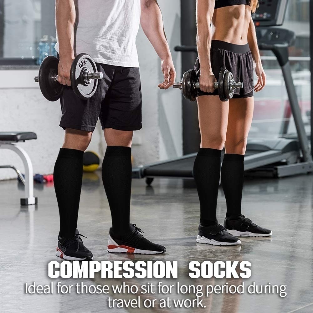 Compression Socks For Men's Sports Socks Running Golf Rugby Tight Fitting Varicose Veins Anti Fatigue Travel Women Nurse Doctor