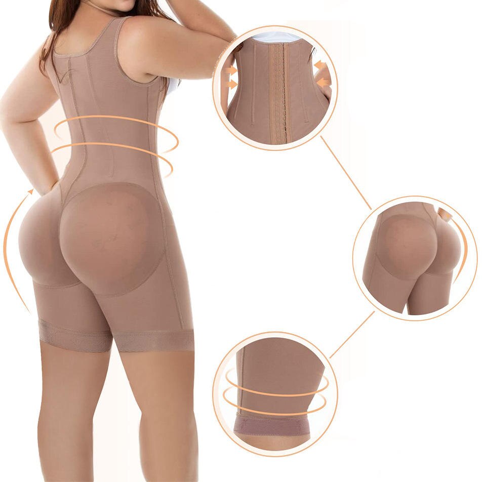 9 Steel Bone Liposuction Post Surgery Fajas Colombianas Shapewear BBL High Compression Garments Postpartum Tummy Control