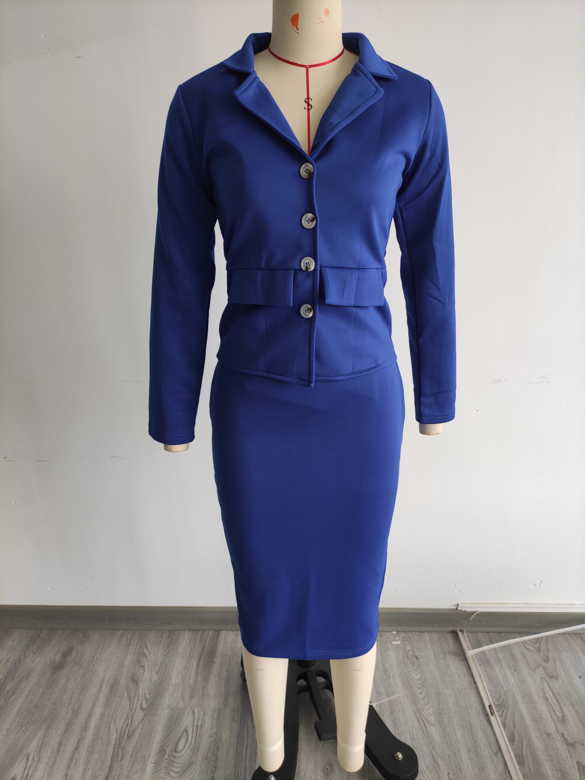 Autumn Commuting Two 2 Pieces OL Skirts Sets Women Bodycon Office Workwear Single Breasted Top Blazer Sexy Skirts Suit Outfits