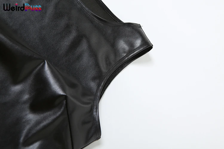 Faux Leather  Crop & Skirt 2 Piece Set